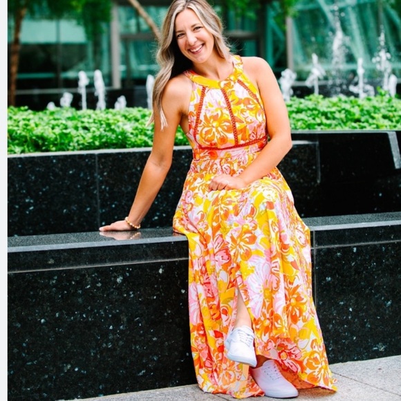 NWT Abel The Label Halter Maxi Dress Size Large - Picture 2 of 11